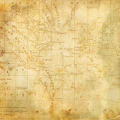 Fototapeta na wymiar Tło z starej mapie Ameryk