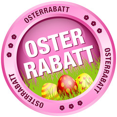 Button Osterrabatt Ostereier pink