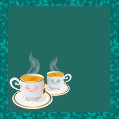 tea cups background