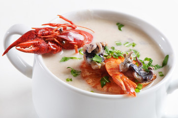 Soup with seafood