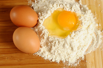 Products for home-baked eggs and flour