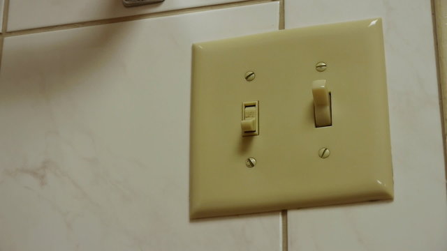 Flipping light switch