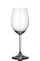 empty wineglass isolated on white