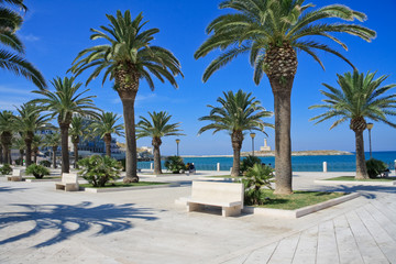 Fototapeta na wymiar Vieste, widok od Placu Kennedy'ego, Apulia, Włochy