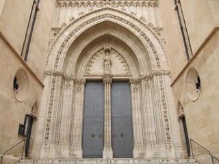 Fototapeta na wymiar Iglesia gótica de Santa Eulalia, Mallorca.