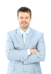 Portrait of a business man isolated on white