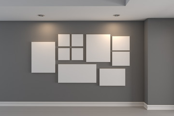 Gallery The picture on the gray wall