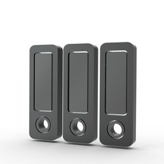 Obraz premium 3d Icon Ordner schwarz