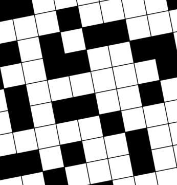 loisirs : grille de mots crois&eacute;s vide