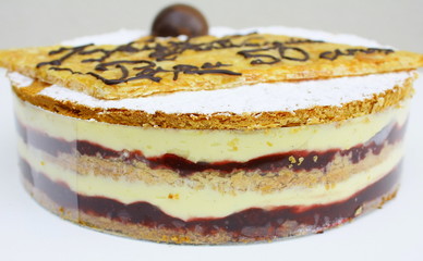 gâteau mille feuille aux fruits rouges