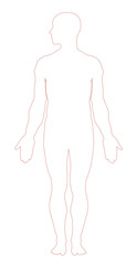 Human body outline. Vectorillustration - 39968227