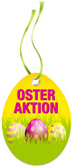 Hangtag Osteraktion Ostereier gelb/pink
