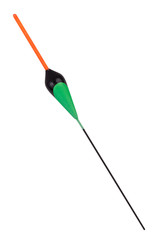 Green elongated float fishing
