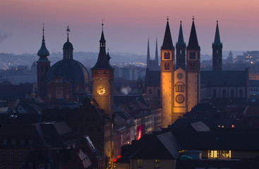 Würzburg vor Sonnenaufgang