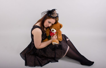 Die Frau und ihr Teddy