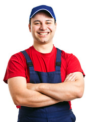 Smiling young mechanic