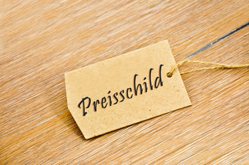 Preisschild