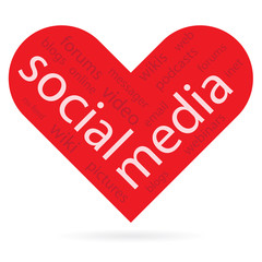heart symbol as social media concept