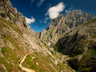 Landscape of high mountains at summer in Spain