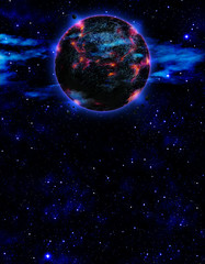Fototapeta na wymiar planeta Nibiru 2 x wersja