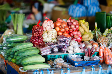 Vegetables on market in Malaysia