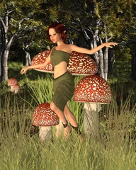 Photo sur Plexiglas Fées et elfes Pixie de la forêt dans les bois