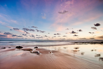 Quiet deserted beach in Algarve