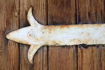 dettaglio supporto anta legno anni 50