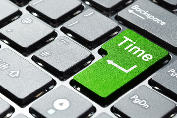 Green time button on the keyboard