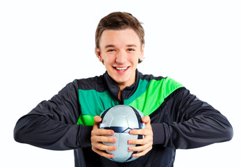 Boy with soccer ball