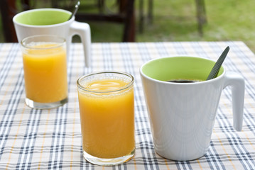 orange juice and coffee