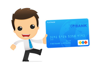 funny cartoon office worker