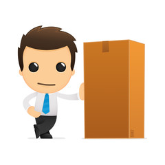 funny cartoon office worker