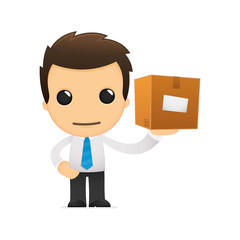funny cartoon office worker