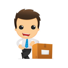 funny cartoon office worker