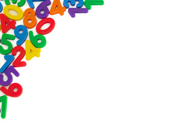 Assorted Numbers, isolated on white background..