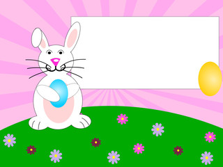 Easter background with black card
