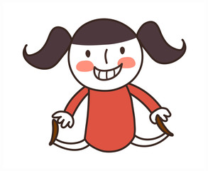 close-up of girl sitting