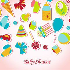 Card with baby element