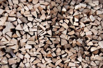 background of cutted pine logs