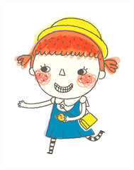 close-up of girl smiling