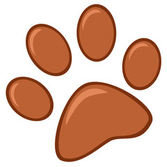 Brown Paw Print