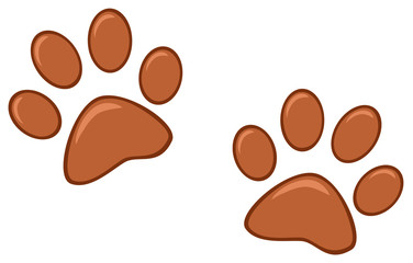 Brown Paw Prints