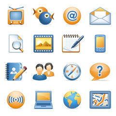 Icons for web blue orange series 1