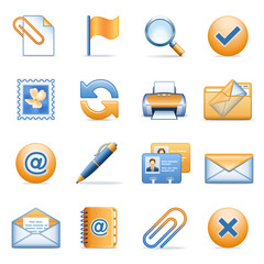 Icons for web blue orange series 9