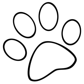 Outlined Paw Print