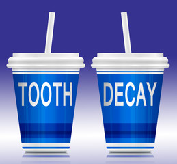 Tooth decay concept.