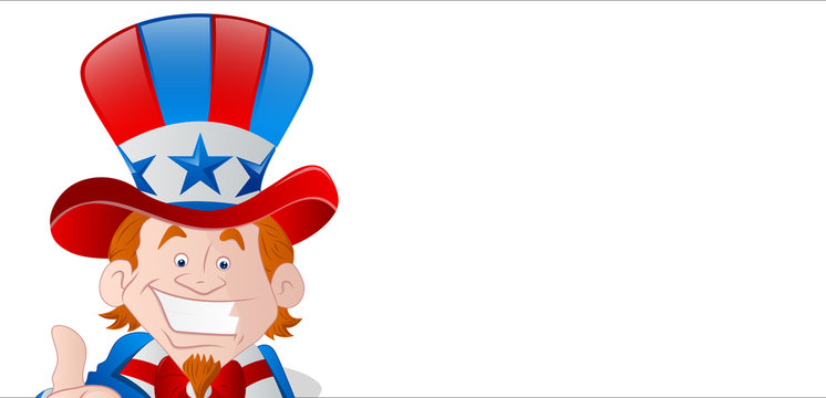 Cheerful Uncle Sam Banner