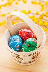 Basket with Easter eggs