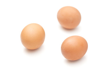 Eggs isolated on white background